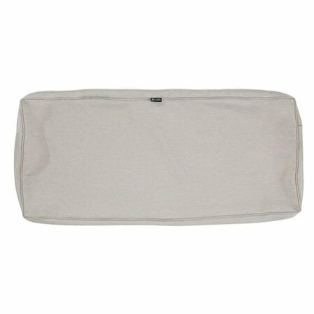 CLASSIC ACCESSORIES Montlake Fadesafe Rectangle Sette Bench Cushion Cover - Heather Grey, 42 x 18 x 3 in. CL57518